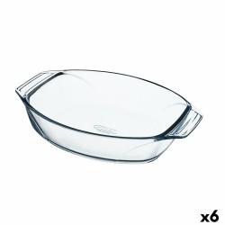 Oven Dish Pyrex Irresistible Transparent Glass Oval 35,1 x 24,1 x 6,9 cm (6 Units)