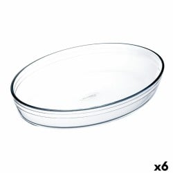 Ofenschüssel Ô Cuisine Ocuisine Vidrio Durchsichtig Glas Oval 26,2 x 17,9 x 6,2 cm (6 Stück)