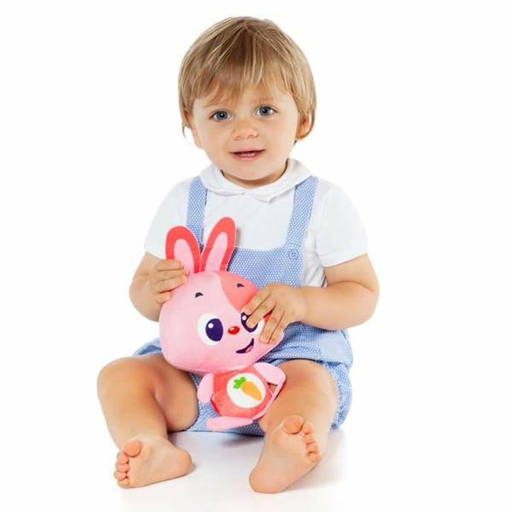 Peluche sonore Moltó Gusy luz Baby Bunny Rose 7,5 cm