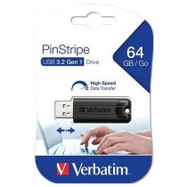 Pendrive Verbatim Pinstripe Noir 64 GB (10 Unités)