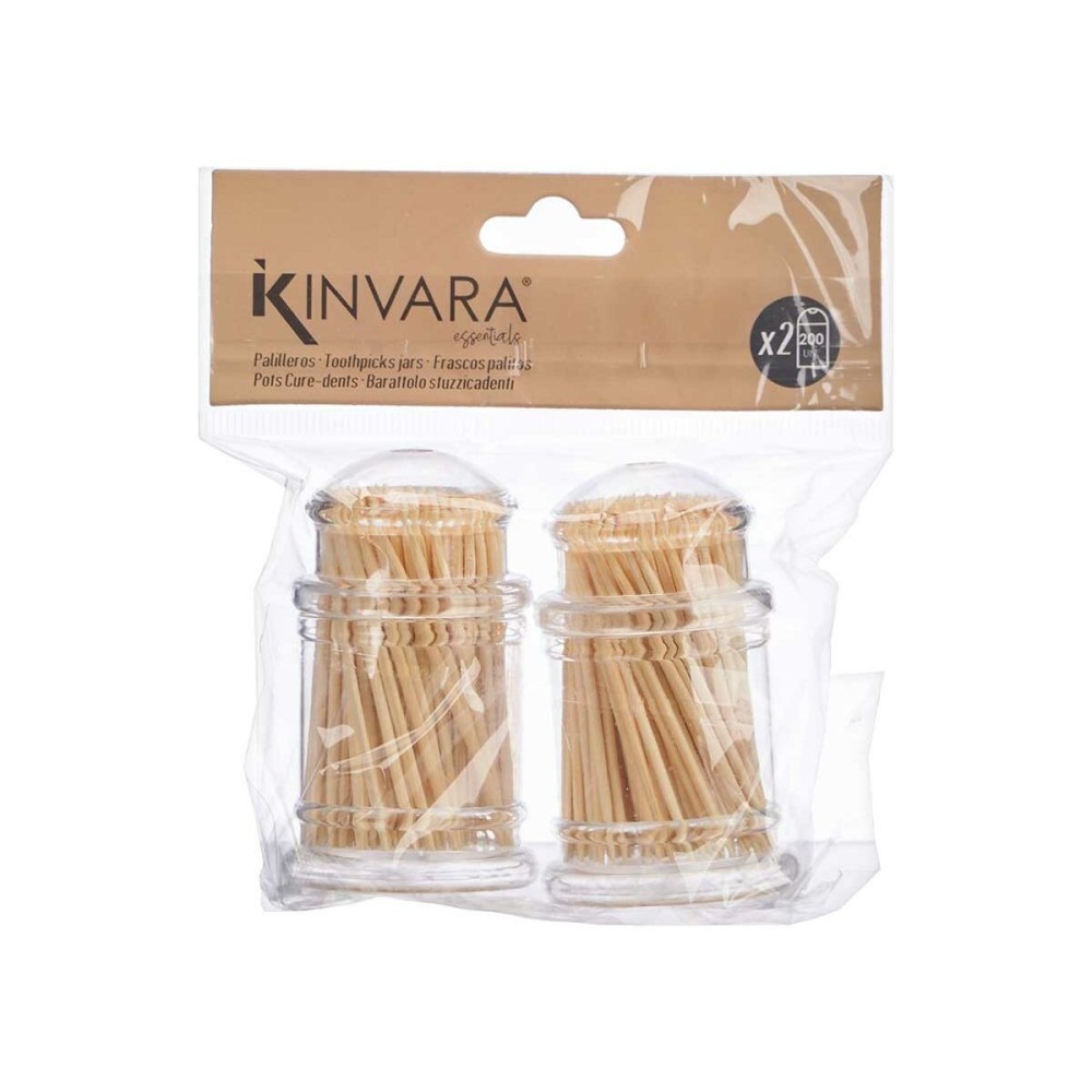 Behälter für Zahnstocher Kinvara AR1810522 Durchsichtig 2 Stücke