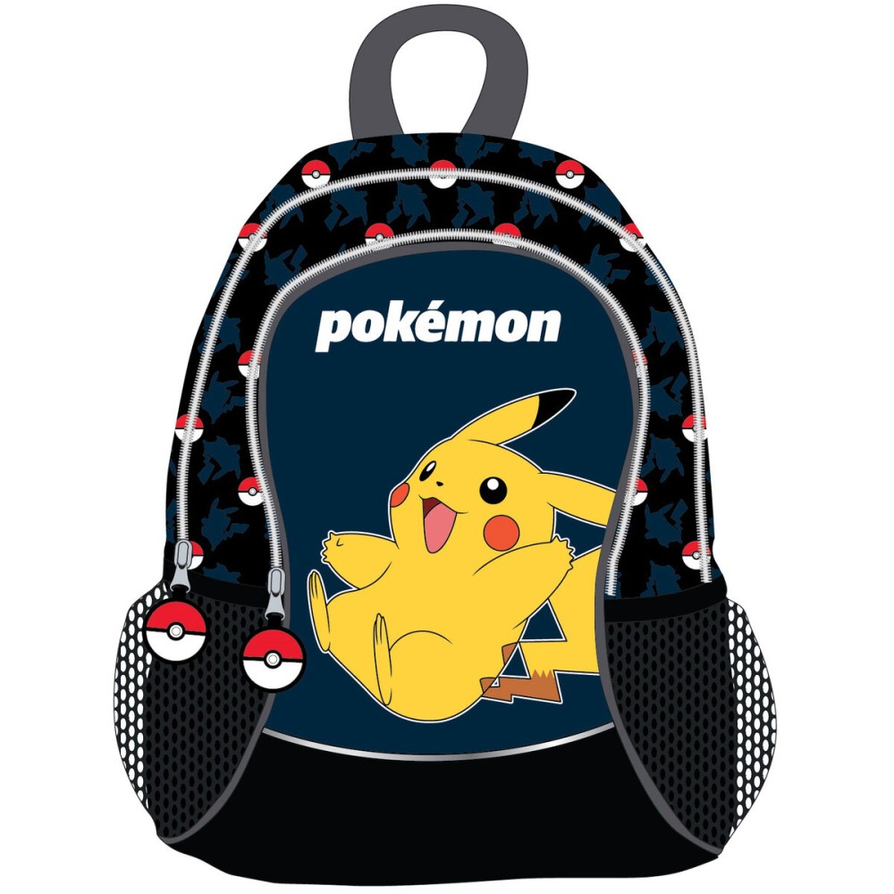 Schulrucksack Pokémon Pokeball Blau Schwarz 30 x 40 x 15 cm