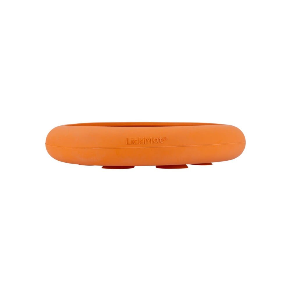 Dog Feeder Lickimat Orange Rubber Modern