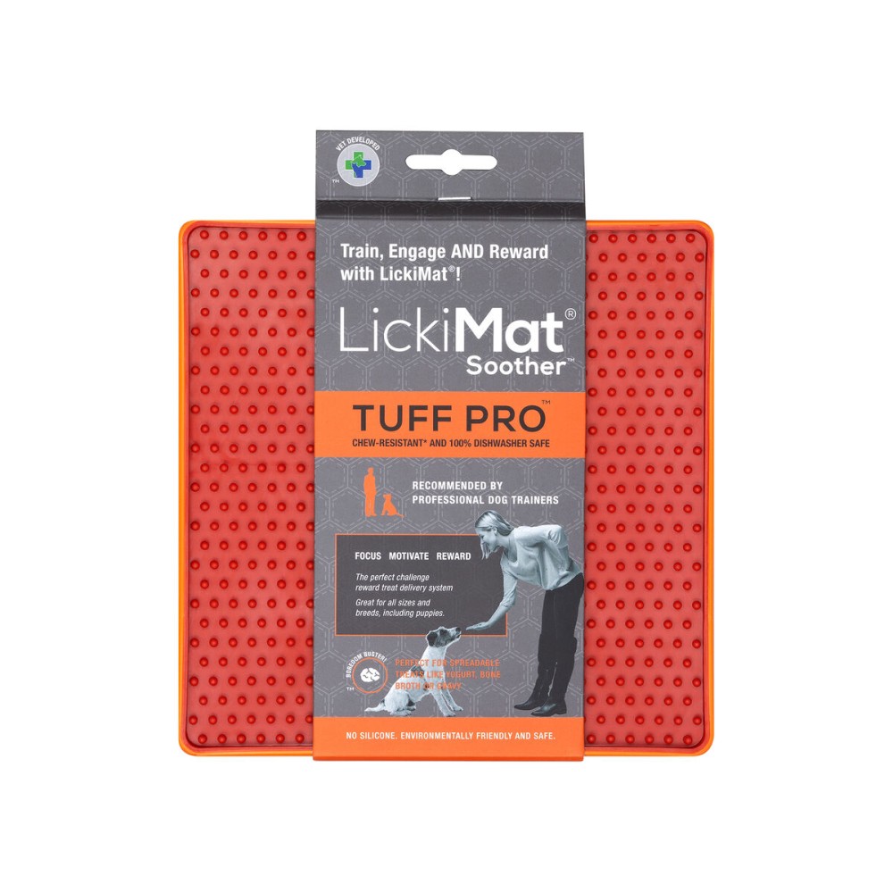 Mangeoire pour chiens Lickimat Orange polypropylène TPR