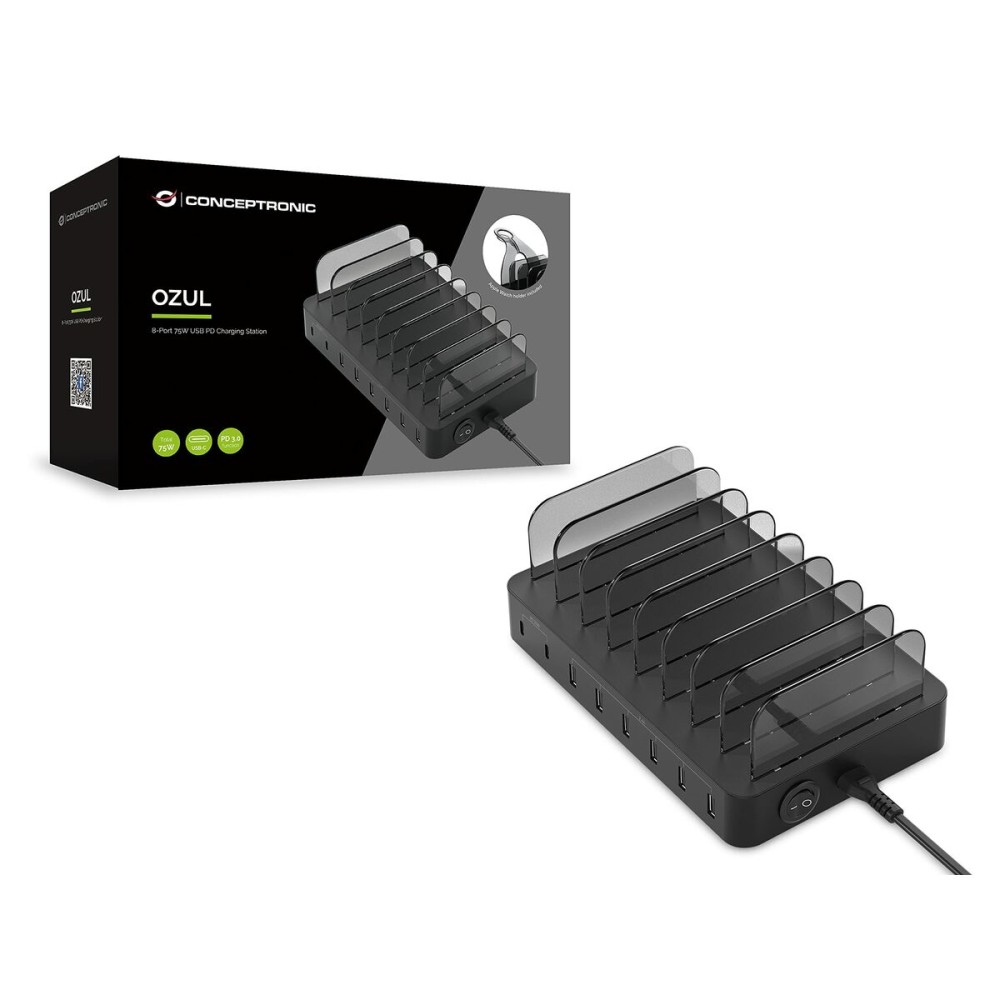 Portable charger Conceptronic OZUL02B Black