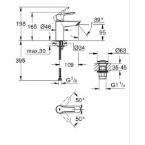 Mitigeur Grohe Start S Noir mat Laiton