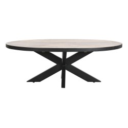 Centre Table DKD Home Decor Natural Metal Mango wood 130 x 70 x 45 cm