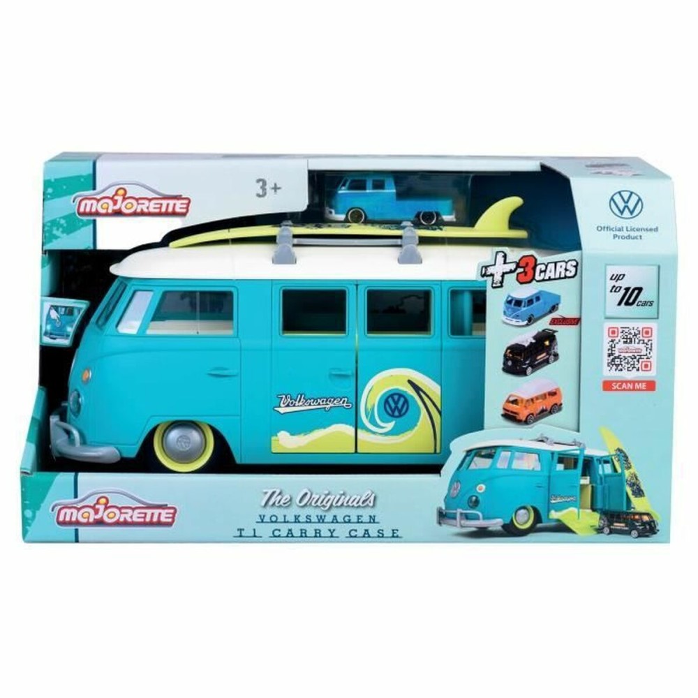 Spielset Fahrzeuge Majorette Volkswagen T1 Carry Case Blau