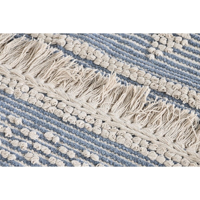 Tapis DKD Home Decor 180 x 120 x 2 cm Bleu Coton Blanc Boho