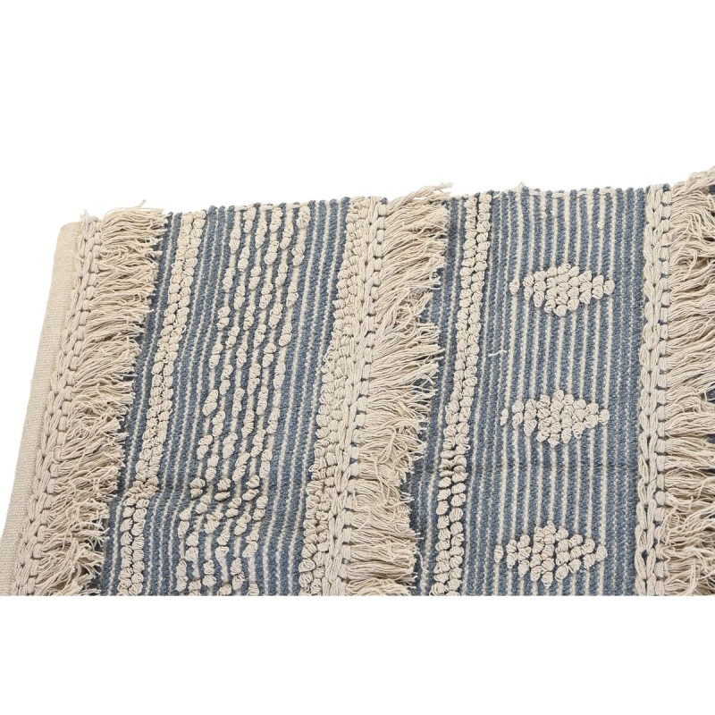 Teppich DKD Home Decor 230 x 160 x 2 cm Blau Baumwolle Weiß Boho