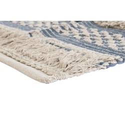 Teppich DKD Home Decor 230 x 160 x 2 cm Blau Baumwolle Weiß Boho