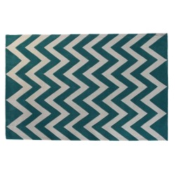 Tapis DKD Home Decor 160 x 230 x 2 cm Polyester Zigzag Bicolore