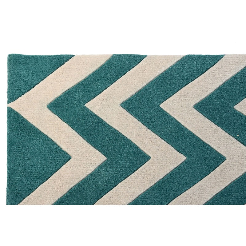 Carpet DKD Home Decor 160 x 230 x 2 cm Polyester Zigzag Bicoloured