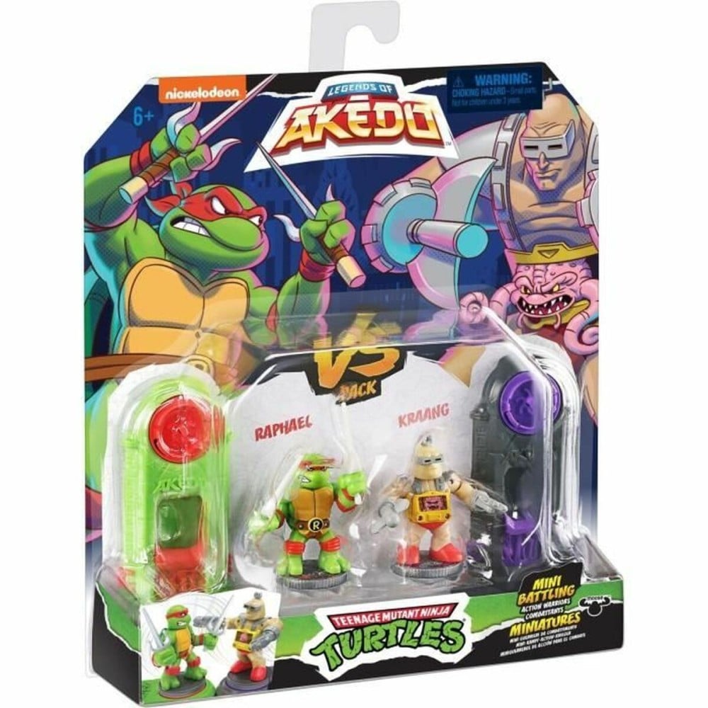 Figurines de combat Teenage Mutant Ninja Turtles Legends of Akedo:  Raphael vs Kraang