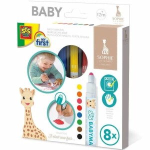 Ensemble de Marqueurs babies SES Creative SOPHIE LA GIRAFE Multicouleur