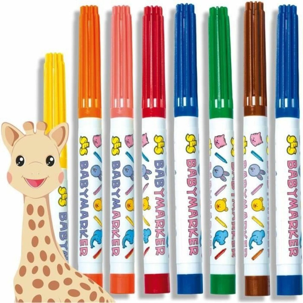 Ensemble de Marqueurs babies SES Creative SOPHIE LA GIRAFE Multicouleur