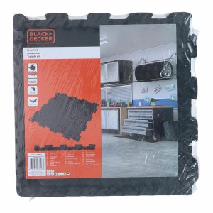 EVA-Schaumfliesen Black & Decker Schwarz Moosgummi 40 x 40 cm (6 Stücke)