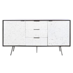 Buffet DKD Home Decor 150 x 43 x 80 cm Blanc Brun foncé Bois de manguier