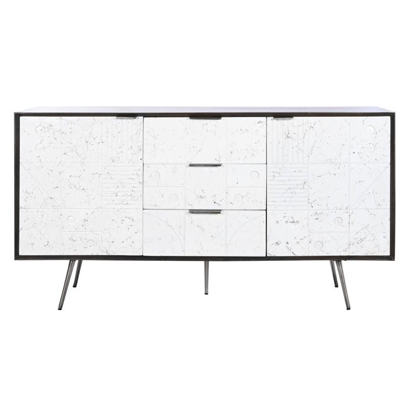 Buffet DKD Home Decor 150 x 43 x 80 cm Blanc Brun foncé Bois de manguier