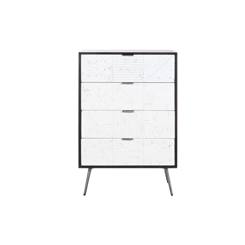 Caisson à Tiroirs DKD Home Decor 70 x 40 x 105 cm Blanc Brun foncé Bois de manguier