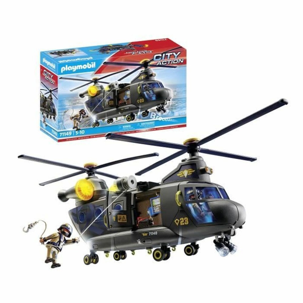 Ensemble de jouets Playmobil Police Plane City Action Plastique