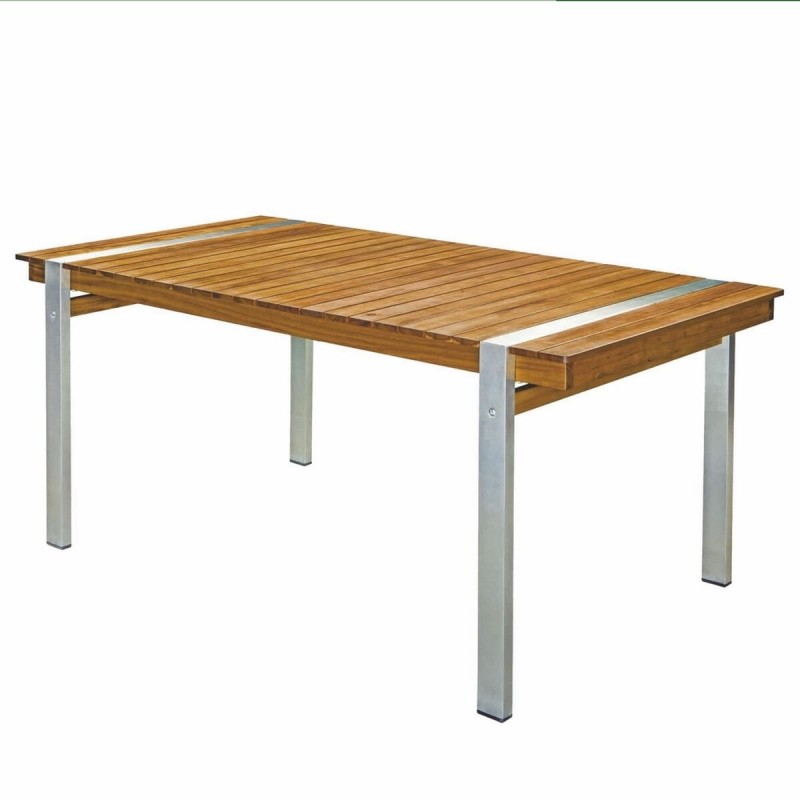 Table de Salle à Manger Norah 220 x 100 x 74 cm Bois Acier inoxydable