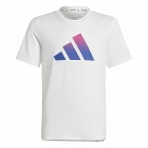 Kurzarm-T-Shirt für Kinder Adidas Train Icons Weiß