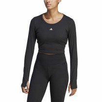 Damen Langarm-T-Shirt Adidas Studio Schwarz