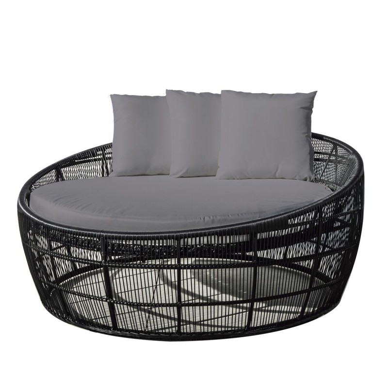 Sun-lounger Dido 160 x 160 x 76 cm Circular Black