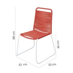 Havestol Antea 57 x 61 x 90 cm Rot Schnur