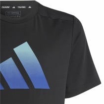 Kurzarm-T-Shirt für Kinder Adidas Icons Schwarz