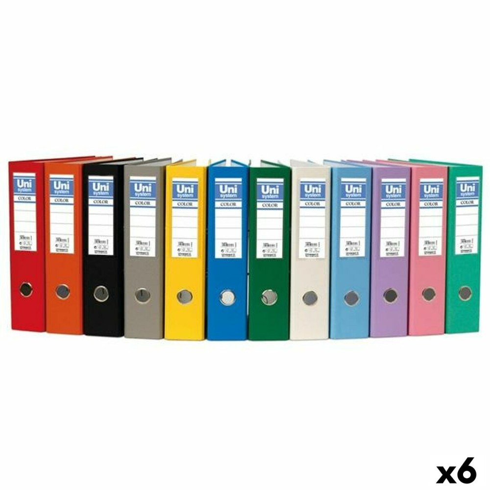 Lever Arch File Unipapel Black A4 31,8 x 29 x 7,5 cm (6 Units)