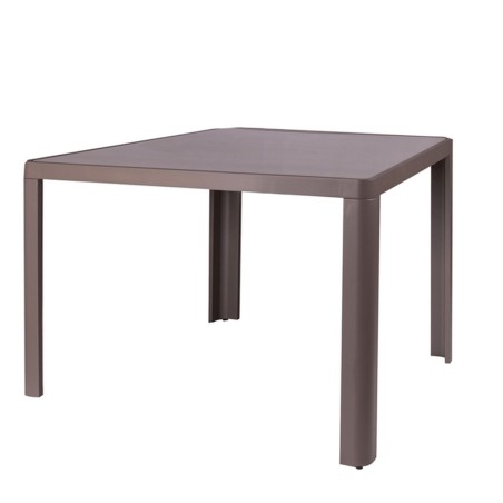 Table de Salle à Manger Stella 90 x 90 x 75 cm Gris Aluminium