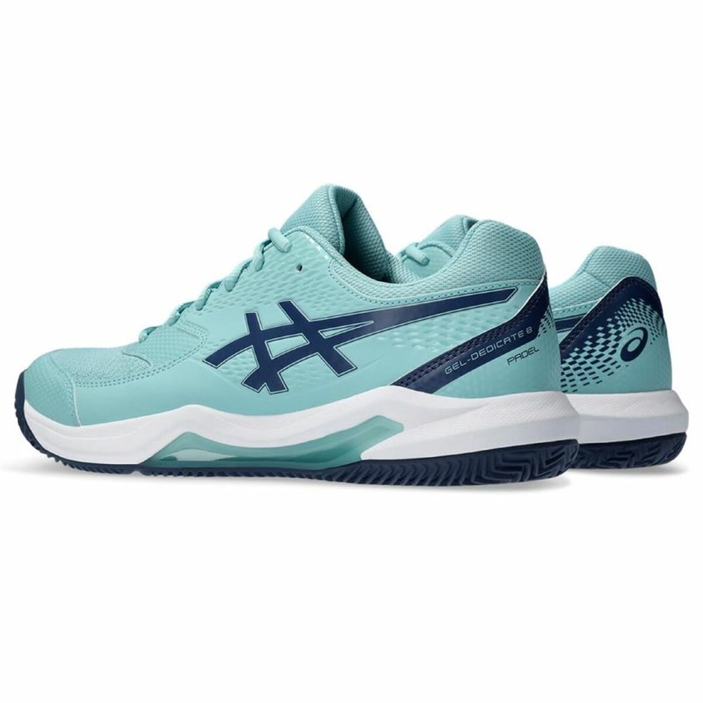 Chaussures de Padel pour Adultes Asics Gel-Dedicate 8 Turquoise Bleu clair