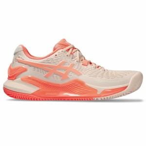 Tennisschuhe für Frauen Asics Gel-Resolution 9 Clay Lachsfarben