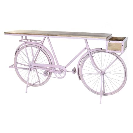 Console DKD Home Decor Bicycle 180 x 41 x 94 cm Light Pink Iron Mango wood