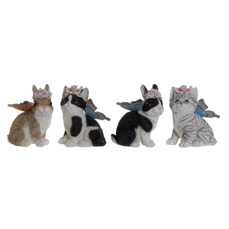 Figurine Décorative DKD Home Decor 11 x 13 x 15 cm animaux (4 Unités)