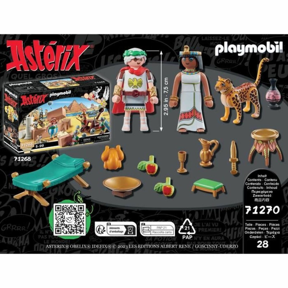 Playset Playmobil 71270 - Asterix: César and Cleopatra 28 Pieces