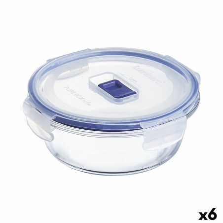 Hermetic Lunch Box Luminarc Pure Box Active 670 ml 14 x 6 cm Bicoloured Glass (6 Units)