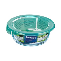 Round Lunch Box with Lid Luminarc Keep'n Lagon Turquoise 420 ml 11,5 x 5,4 cm Glass (6 Units)