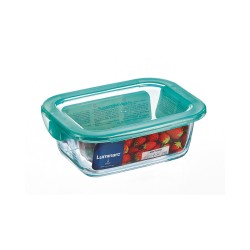 Rechteckige Lunchbox mit Deckel Luminarc Keep'n Lagon 18,5 x 13 x 6,6 cm türkis 1,22 L Glas (6 Stück)