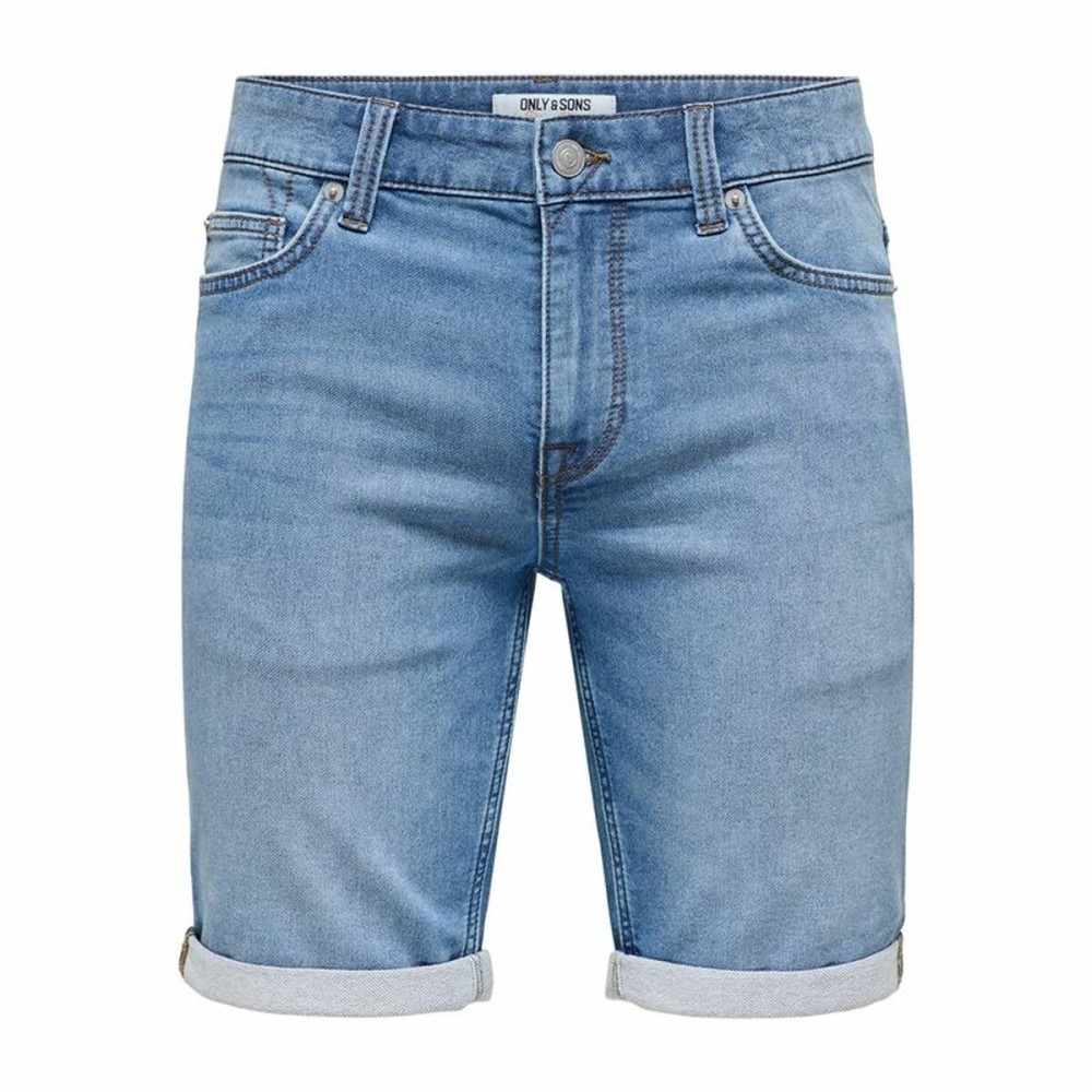 Herren Jeans Shorts Only & Sons Onsply 8584 Blue Denim Blau