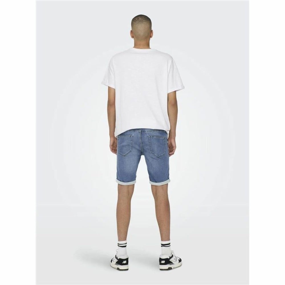 Men's Denim Shorts Only & Sons Onsply 8584 Blue Denim Blue