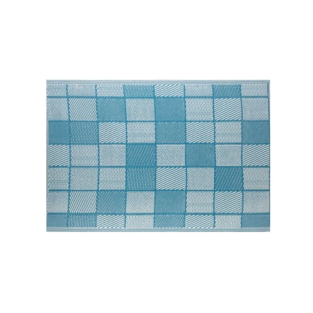 Tapis d’extérieur Meis Bleu Blanc polypropylène