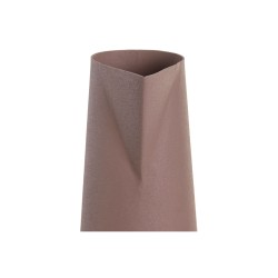 Vase DKD Home Decor Beige Pink Iron 12 x 10 x 35 cm (2 Units)