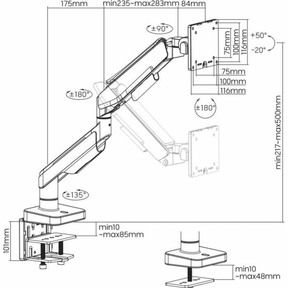 Support de table d'écran Oplite MT49