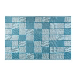 Tapis d’extérieur Meis 160 x 230 x 0,5 cm Bleu Blanc polypropylène