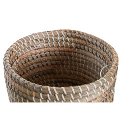 Basket set DKD Home Decor 28 x 28 x 22 cm Tropical Seagrass