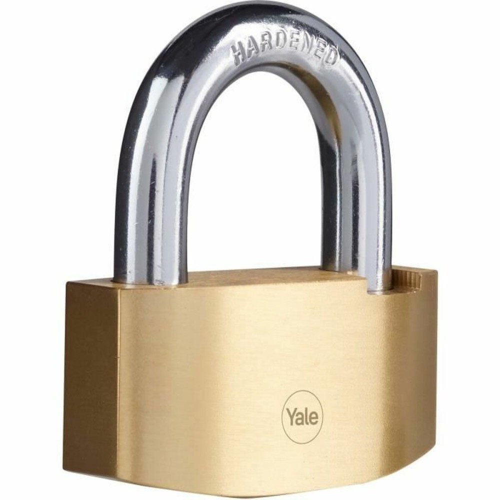 Key padlock Yale Rectangular Golden