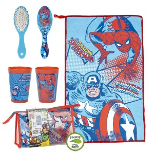 Child's Toiletries Travel Set The Avengers Blue 23 x 15 x 8 cm 4 Pieces